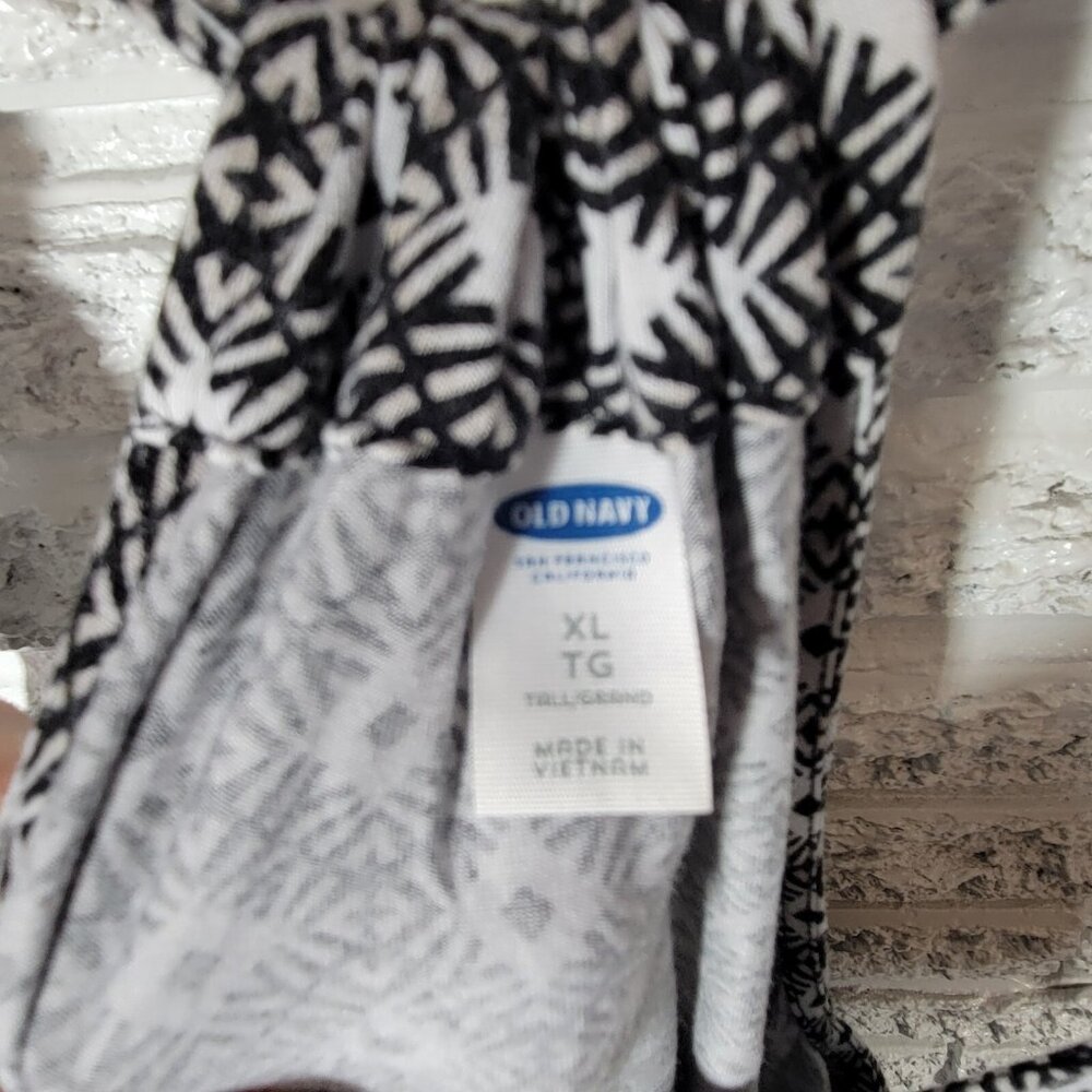 Old Navy Women Dress Extra Large XL Slip Black White Geometric GEO65XE - Picture 10 of 12